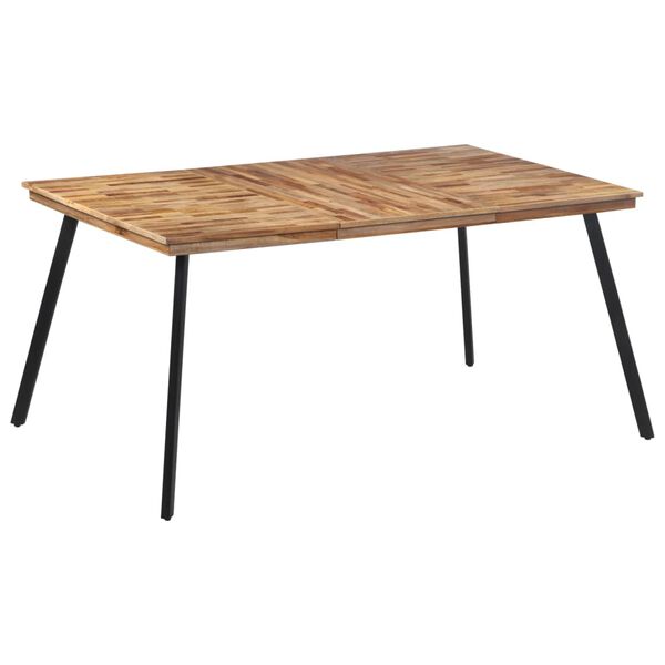 vidaXL Table &agrave; manger 169x98,5x76 cm bois massif de teck