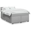 vidaXL Sommier &agrave; lattes de lit avec matelas Gris clair 140x190cm Tissu