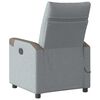 vidaXL Fauteuil de massage inclinable &eacute;lectrique gris clair tissu