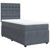 vidaXL Sommier &agrave; lattes de lit et matelas Gris fonc&eacute; 80x200 cm Velours