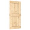vidaXL Porte coulissante NARVIK Naturel et noir 95 x 210 cm (213,5 cm)