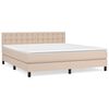 vidaXL Sommier &agrave; lattes de lit avec matelas Cappuccino 180x200 cm