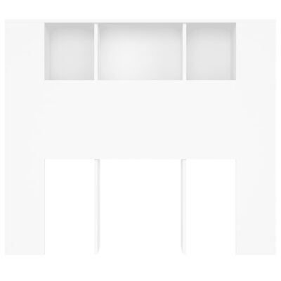 vidaXL Armoire de tête de lit blanc 120x18,5x102,5 cm