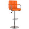 vidaXL Tabourets de bar lot de 2 orange similicuir