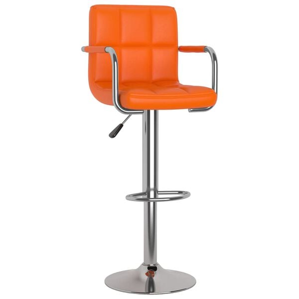 vidaXL Tabourets de bar lot de 2 orange similicuir