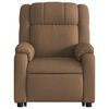 vidaXL Fauteuil inclinable de massage &eacute;lectrique Marron Tissu