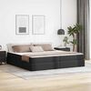 vidaXL Lit avec rangement et matelas avec matelas 2 pcs Noir Cuir