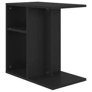 vidaXL Table d'appoint Noir 50x30x50 cm Bois d&rsquo;ing&eacute;nierie