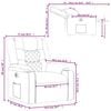 vidaXL Fauteuil inclinable &eacute;lectrique Gris fonc&eacute; Tissu