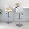 vidaXL Tabourets de bar lot de 2 crème et blanc similicuir