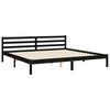 vidaXL Cadre de lit sans matelas noir 200x200 cm bois massif