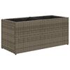 vidaXL Jardini&egrave;res avec 2 pots 2 pcs gris 72x30x32 cm r&eacute;sine tress&eacute;e