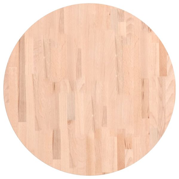 vidaXL Dessus de table &Oslash;70x2,5 cm rond bois massif de h&ecirc;tre