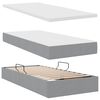 vidaXL Lit avec rangement et matelas Gris clair 90 x 200 cm Polyester