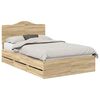 vidaXL Cadre de lit Ch&ecirc;ne Sonoma 120 x 200 cm Bois Ing&eacute;nierie