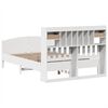 vidaXL Lit biblioth&egrave;que sans matelas blanc 140x190 cm bois pin massif