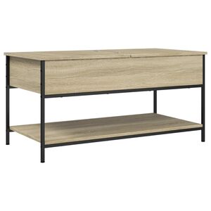 vidaXL Table basse ch&ecirc;ne sonoma 100x50x50cm bois d'ing&eacute;nierie et m&eacute;tal