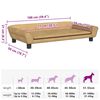 vidaXL Lit pour chien marron 100x50x21 cm velours