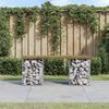 vidaXL Banc de jardin design gabion 103x31x42 cm bois de pin impr&eacute;gn&eacute;
