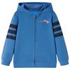 Sweatshirt &agrave; capuche fermeture &eacute;clair enfants bleu 104