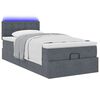 vidaXL Cadre de lit ottoman avec matelas gris fonc&eacute; 80x200 cm velours