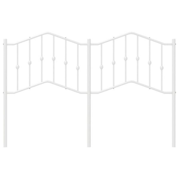 vidaXL T&ecirc;te de lit m&eacute;tal blanc 150 cm
