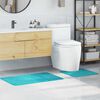 vidaXL Ensemble de tapis de bain antid&eacute;rapants 2 pcs Turquoise PP