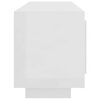 vidaXL Meuble TV blanc brillant 102x35x45 cm bois d'ing&eacute;nierie