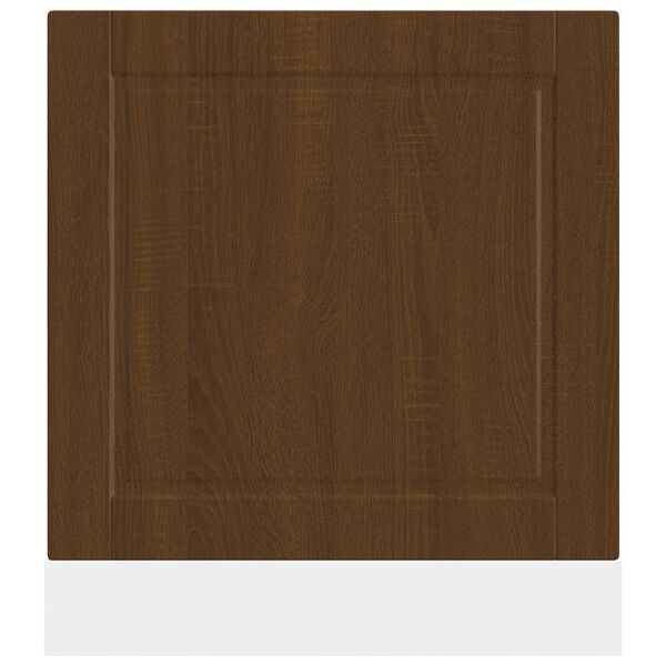 vidaXL Panneau de lave-vaisselle Porto ch&ecirc;ne marron 60x1,5x67 cm