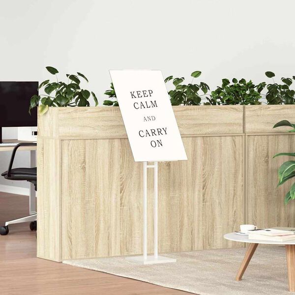 vidaXL Pr&eacute;sentoirs de salon Blanc 26,5 x 26,5 x 150 cm Acier