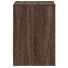 vidaXL Armoire de chevet et lumi&egrave;res LED ch&ecirc;ne marron bois ing&eacute;nierie