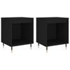 vidaXL Tables de chevet 2 pcs noir 40x35x50 cm bois d&rsquo;ing&eacute;nierie
