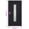 vidaXL Porte d'entr&eacute;e anthracite 98x208 cm PVC