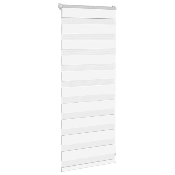 vidaXL Store z&egrave;bre blanc 65x100 cm largeur du tissu 60,9 cm polyester