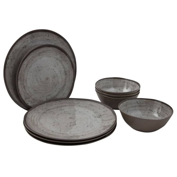 Bo-Camp Vaisselle 12 pcs Halo M&eacute;lamine Beige