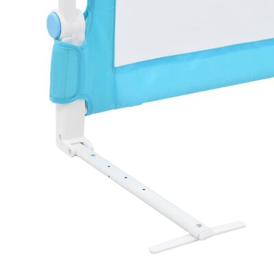 vidaXL Barrière de sécurité de lit d'enfant Bleu 180x42 cm Polyester