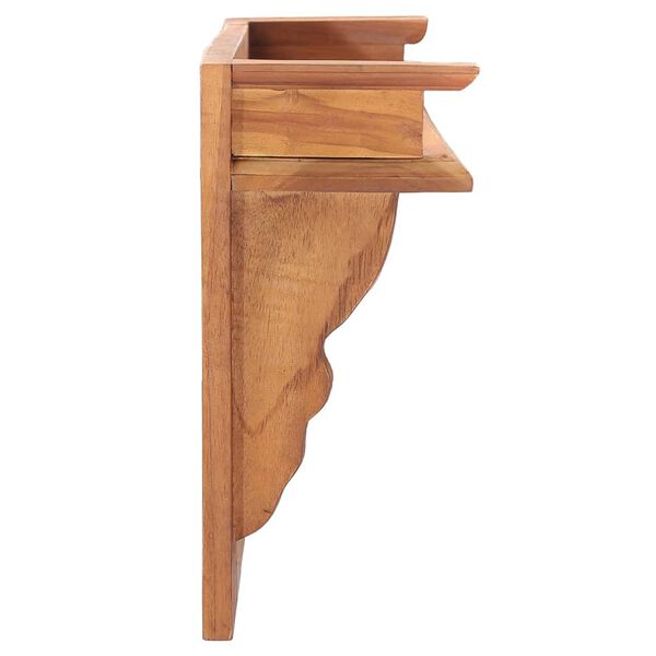vidaXL Porte-manteau mural 80x16,5x35 cm Bois de teck solide