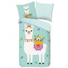 Good Morning Housse de couette enfant Llama 140x200/220 cm Menthe