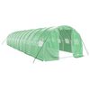 vidaXL Serre avec cadre en acier vert 36 m&sup2; 12x3x2 m