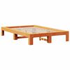 vidaXL Cadre de lit sans matelas cire marron 135x190cm bois pin massif