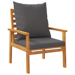 vidaXL Fauteuil de jardin lot de 2 avec coussin bois massif d'acacia
