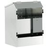 vidaXL Distributeur pour lapins Argent 64.5 x 25.5 x 45.5 cm