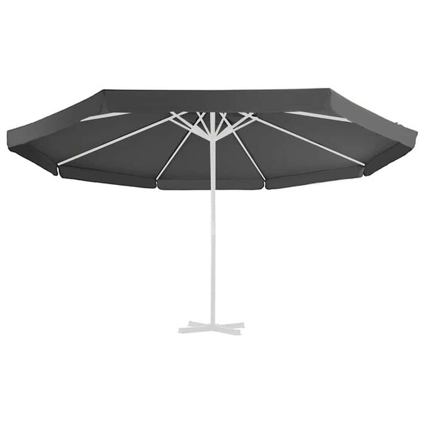 vidaXL Tissu de remplacement pour parasol d'ext&eacute;rieur Anthracite 515cm