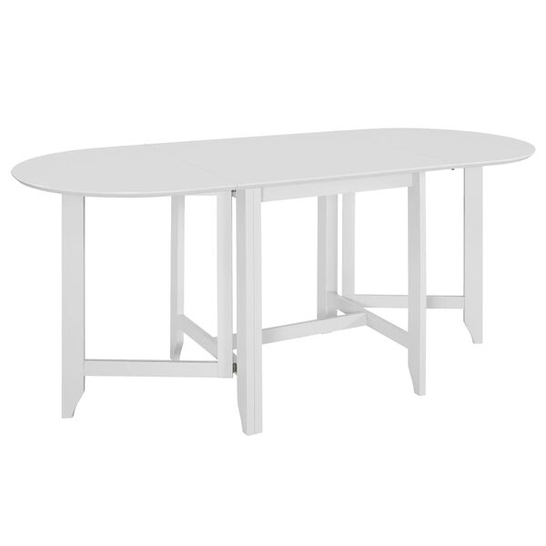 vidaXL Table &agrave; manger extensible blanc (75-180) x 75 x 74 cm MDF