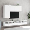 vidaXL Meuble TV mural blanc 60x30x30 cm bois d'ingénierie