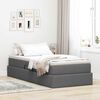 vidaXL Lit avec rangement et matelas Gris fonc&eacute; 90 x 200 cm Polyester