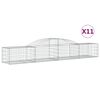 vidaXL Paniers à gabions arqués 11 pcs 300x50x40/60 cm fer galvanisé