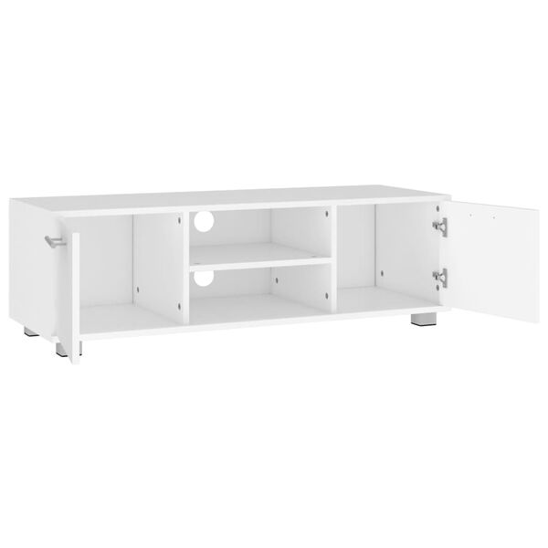 vidaXL Meuble TV Blanc 110x40x35 cm Bois d'ing&eacute;nierie