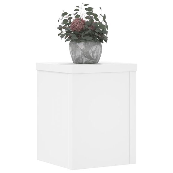 vidaXL Supports pour plantes 2 pcs blanc 15x15x20 cm bois d'ing&eacute;nierie