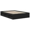 vidaXL Cadre de lit sans matelas noir 135x190 cm